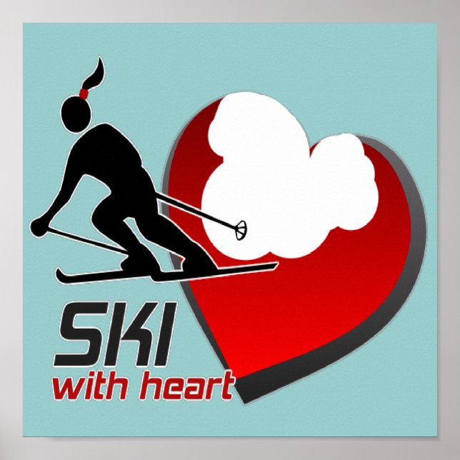 SKI COM POSTER DE CORAÇÃO (Frente)