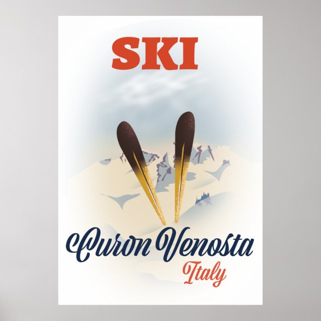 Ski Curon Venosta Itália ski poster (Frente)