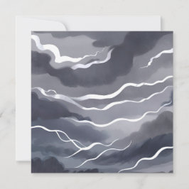 Skies Stormy | Placa de Watercolor Escura