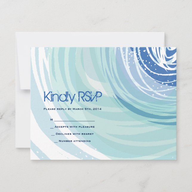 SKIING Bar Bat Mitzvah RSVP Card (Frente)