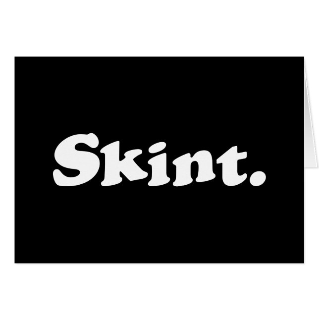 Skint. Cartão (Frente Horizontal)