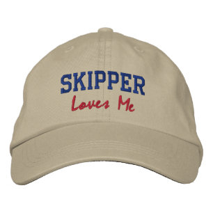 Skipper me ama Nome Bordado Chapéu / Boné