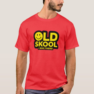 Skool velho - eu estava lá camisa - vermelho ácido