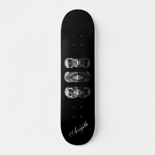 Skull Black Modern Custom Skateboard