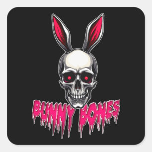 Skull Bunny – Dark Easter Art - Autocolante