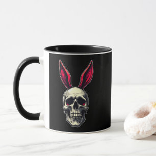 Skull Bunny – Dark Easter Art - caneca