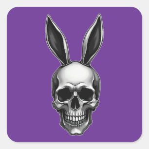 Skull Bunny – Dark Gothic Easter - Autocolante