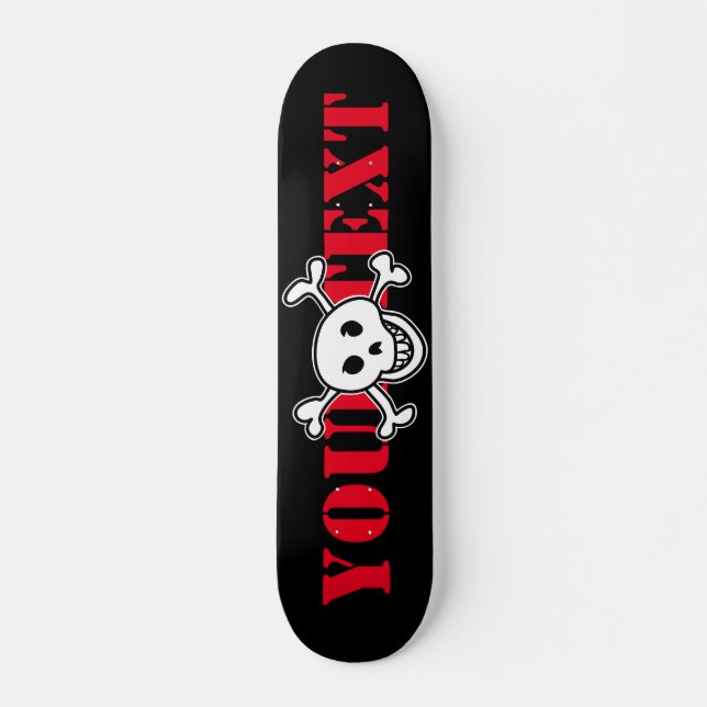 Skull & cross bones design skate (Frente)