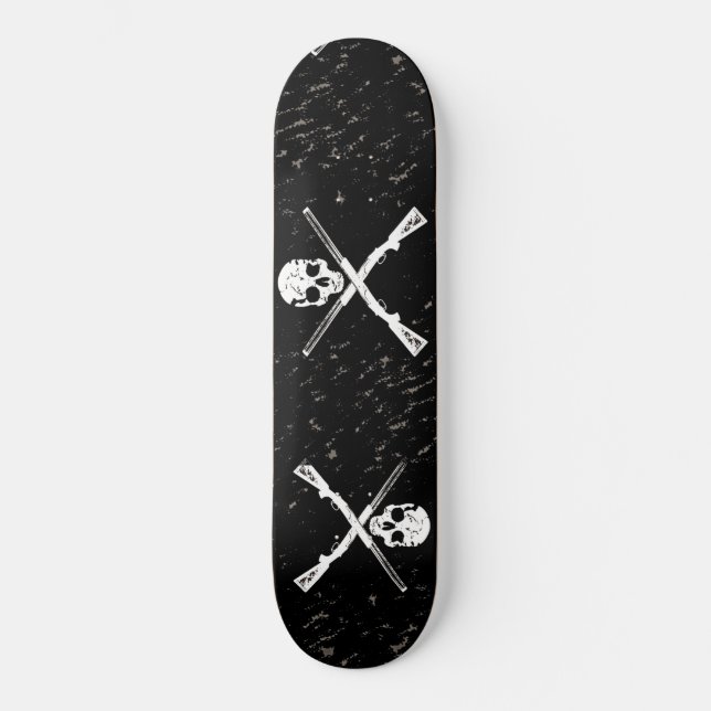 Skull & Guns Skateboard por Bradley Boness (Frente)
