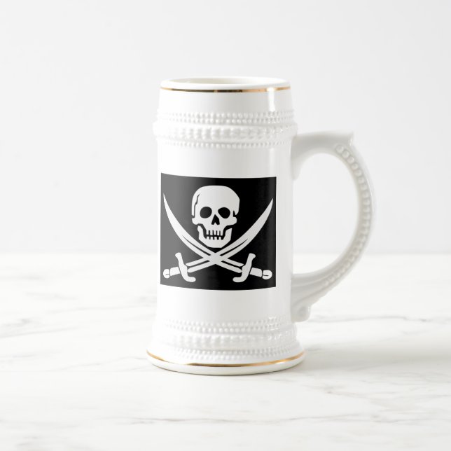 SKULL N CROSSBONES PIRATE BEER CANECA DE CERVEJA (Direita)