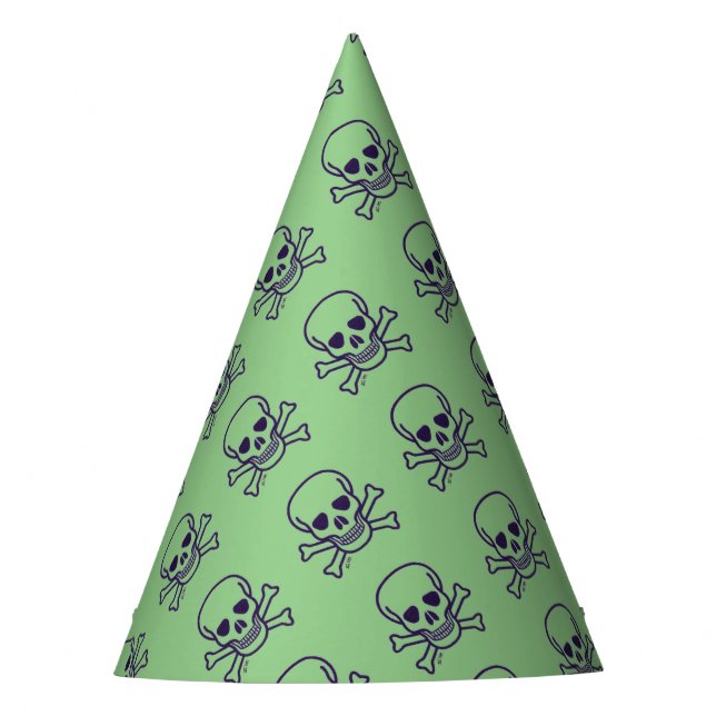 Skull n Ossos - Chapéus de festa verdes (Frente)
