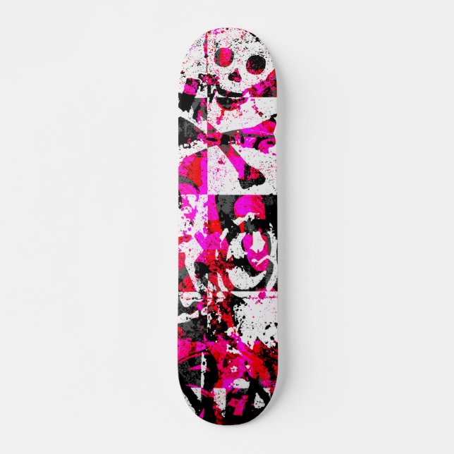 Skull skate rosa (Frente)