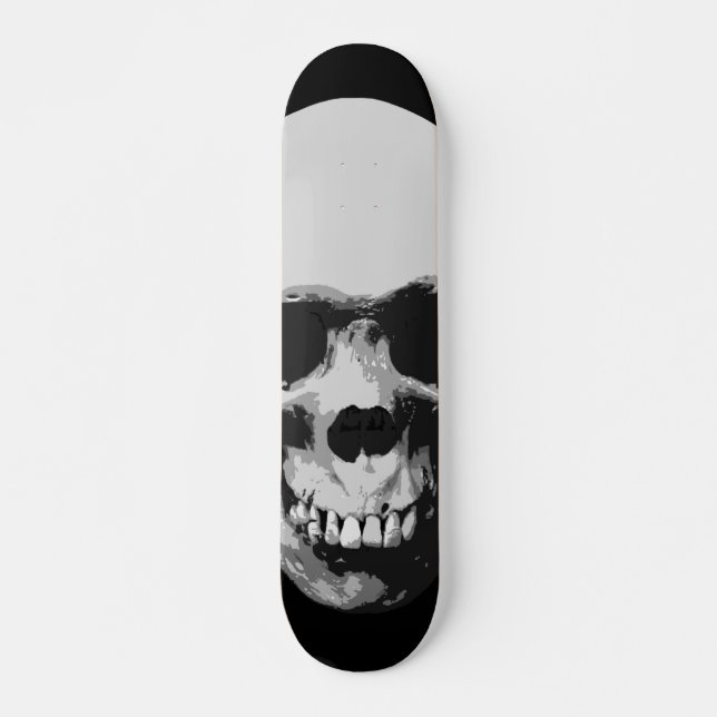 Skull Skateboard - Pop de skate de arte do crânio (Frente)