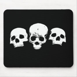 Skulls Louco assustador do Halloween Mousepad