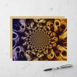 Skulls Purple Black Abstrato Art