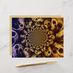 Skulls Purple Black Abstrato Art