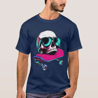 Skulls skate - T-Shirt 1990er