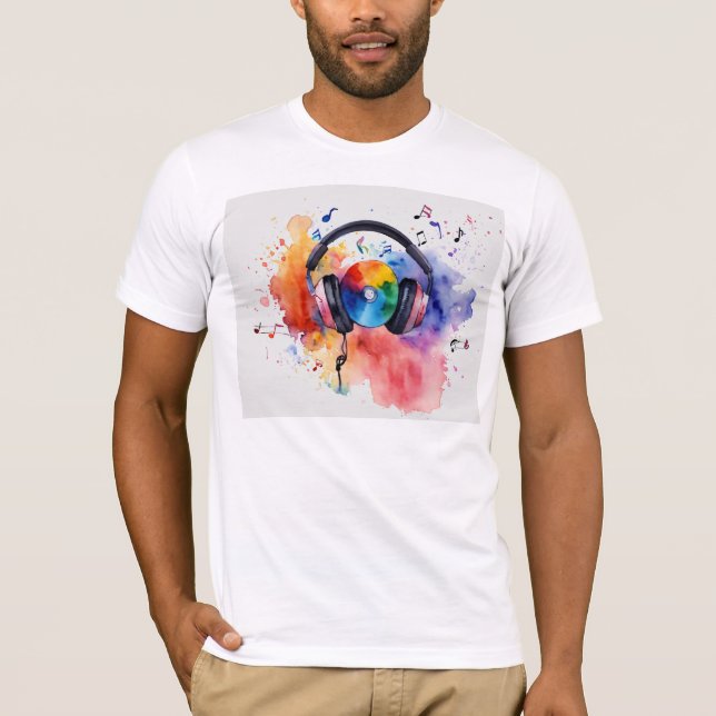 Sky Beats: DJ na Design das Nuvens de Camisas T (Frente)
