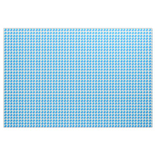 Sky Blue Dots Ivory Linen Material de Tecido