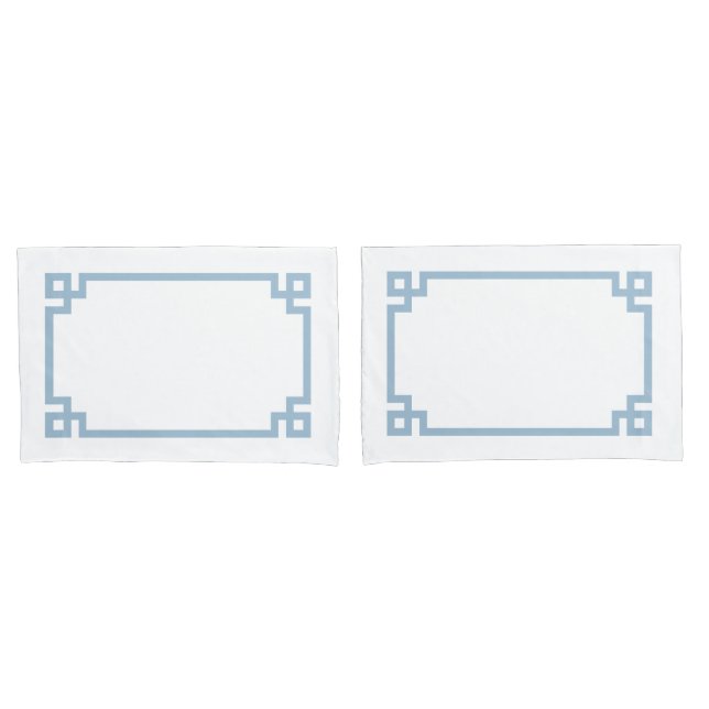 Sky Blue Greek Key Border Standard (Frente - conjunto)