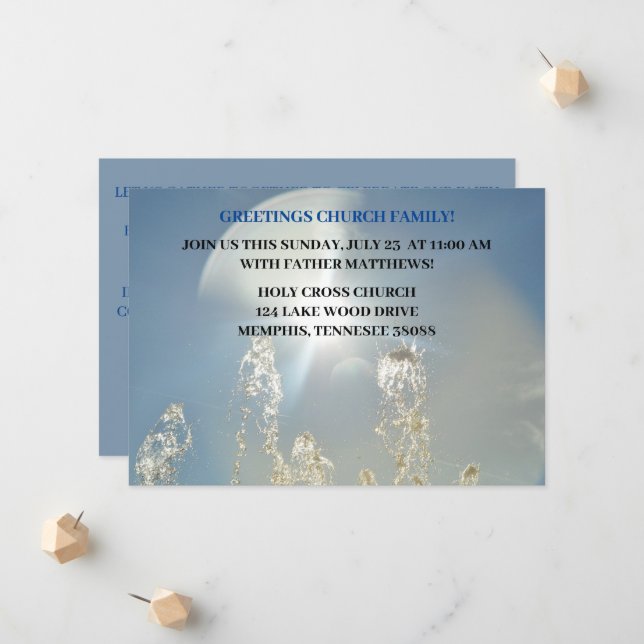 Sky Newcomers para convite à Igreja de Raça Parish (Frente/Verso In Situ)