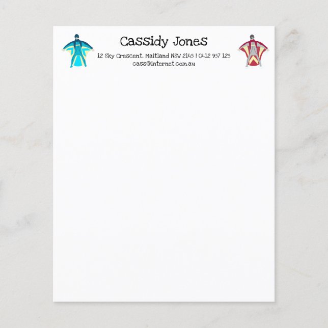 Skydiving de macacão (Frente)