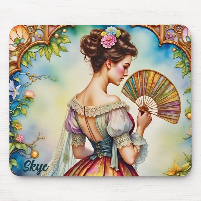 SKYE ~ Linda Mulher Vintage ~ Mousepad (Frente)