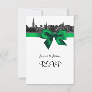 Skyline Ampla NYC gravada BW Green RSVP #1