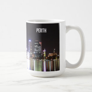 Skyline da noite de Perth - caneca