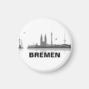 Skyline de Bremen frigorífico íman