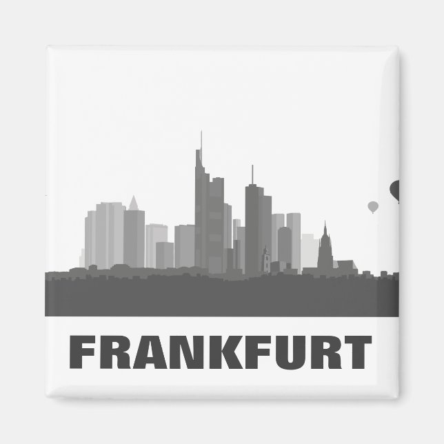 Skyline de Frankfurt frigorífico íman (Frente)