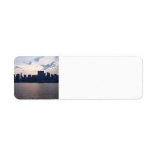 Skyline de NYC - etiquetas de endereço do