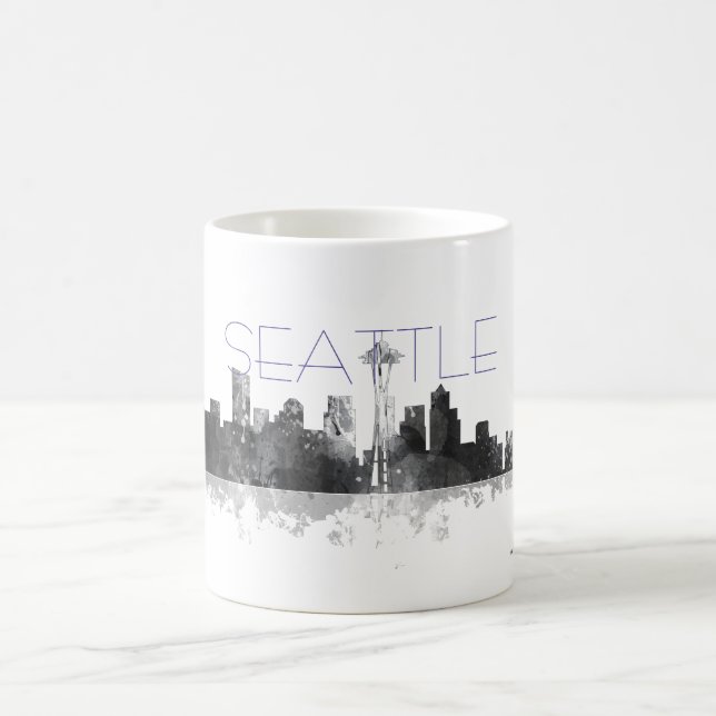 SKYLINE de SEATTLE WASHINGTON - caneca do bebendo (Centro)