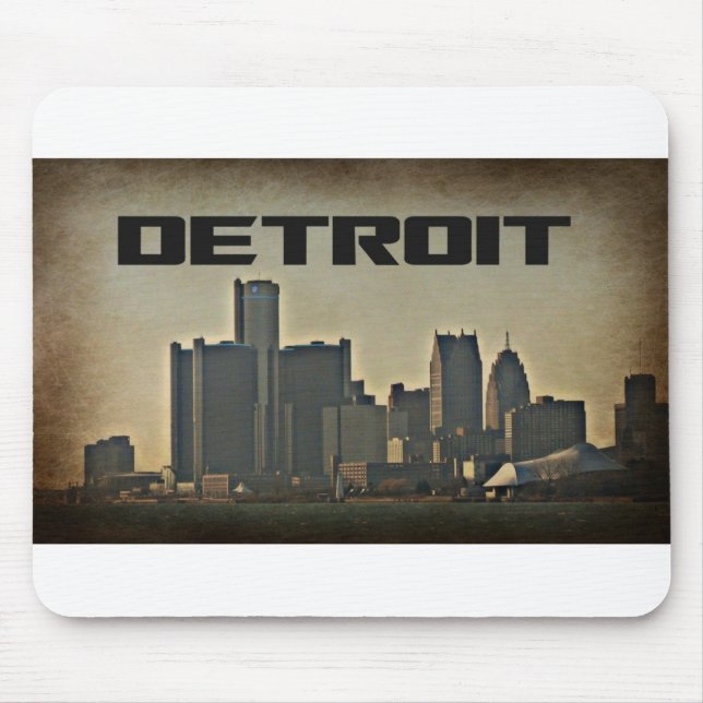 Skyline Mousepad de Detroit (Frente)