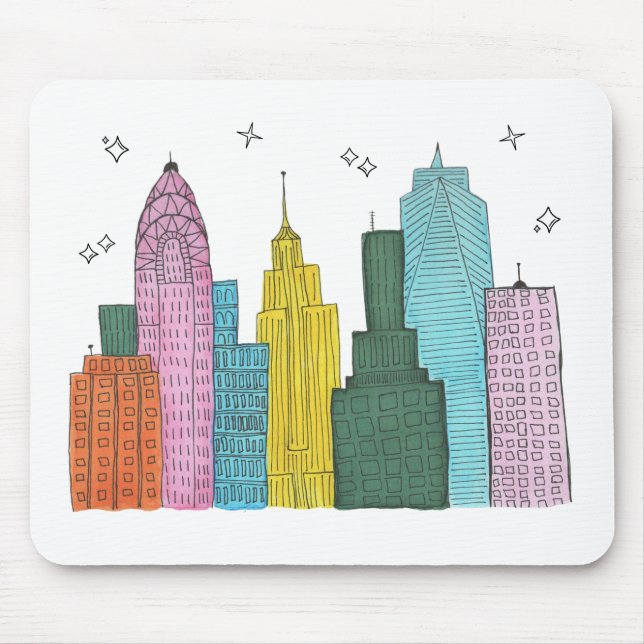 Skyline Mousepad de Nova York (Frente)