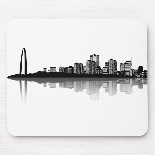 Skyline Mousepad de St Louis (b/w) (Frente)
