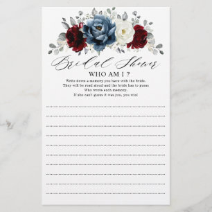 Slate Blue Burgundy White Ivory Quem Sou Eu Jogo