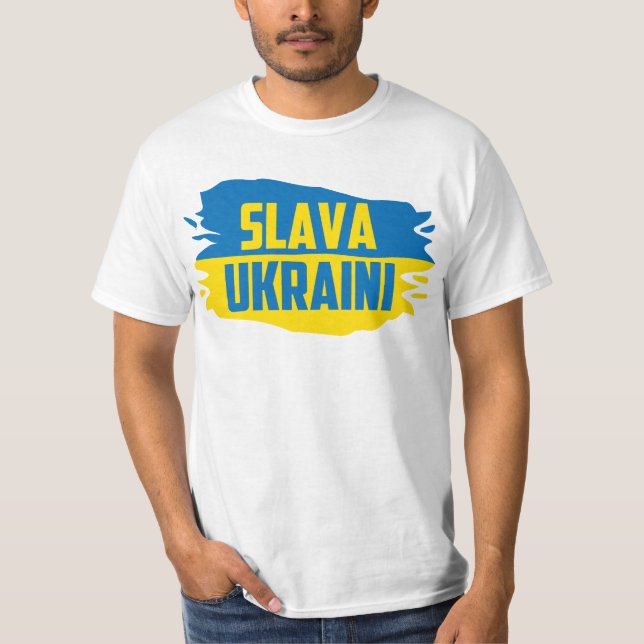 Slava Ucraniano, Glória à Ucrânia T-Shirt (Frente)