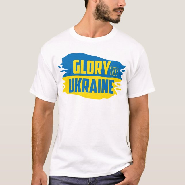 Slava Ucraniano, Glória à Ucrânia T-Shirt (Frente)