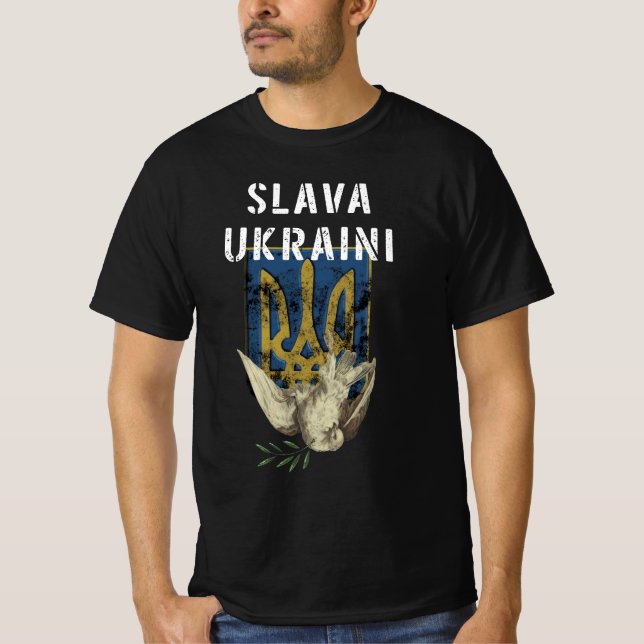 Slava Ukraini, glory to Ukraine T-Shirt (Frente)