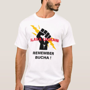 SLAVA UKRAINI LEMBRA-SE DA Camisa BUCHA