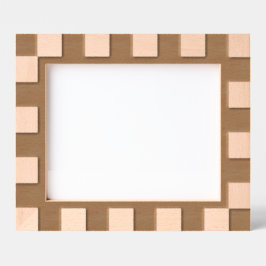 Sleek Geometric Checkerboard Motif Engraved Frame