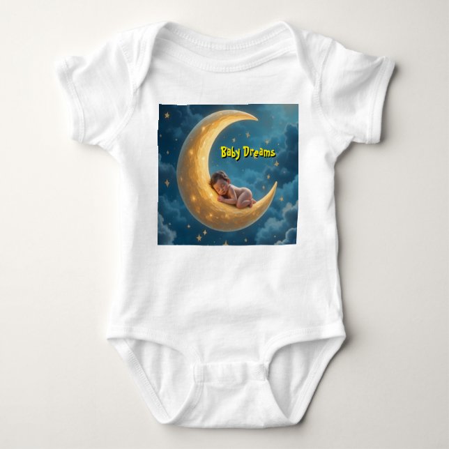 Sleepy baby moon t-shirt (white) (Frente)