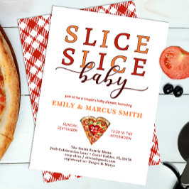 Slice Slice Baby Pizza Co-ed Convite para Chá de f