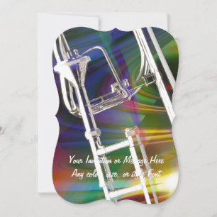 Slide Trombone card ou convite ADICIONAR TEXTO