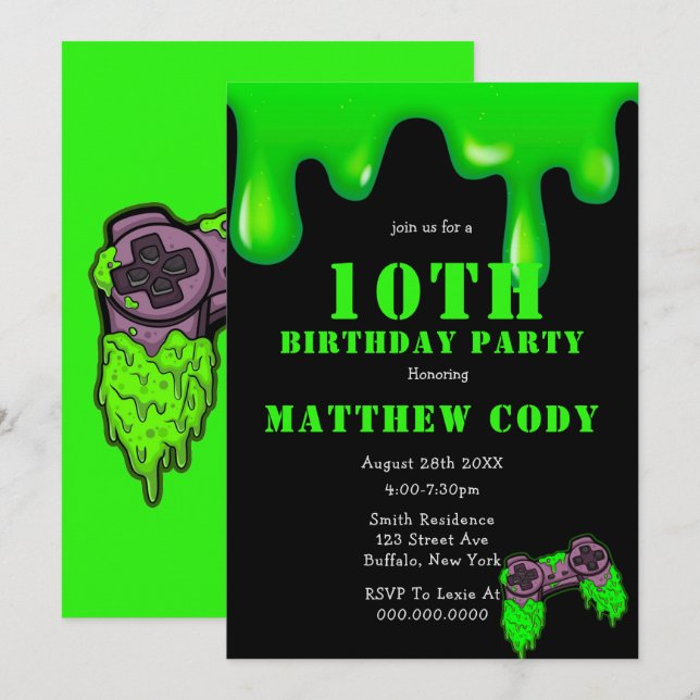 Slime and Games Boy 10th Festa de aniversário Invi (Frente/Verso)