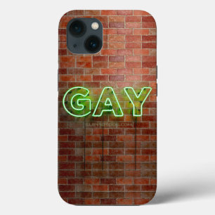 SlipperyJoe sinal gay neon iluminado brilhante vív