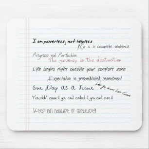 Slogan Mousepad inspirador do al-anon