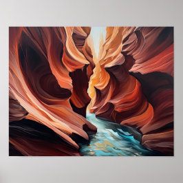 Slot Canyons Utah Landscape Art Impressão