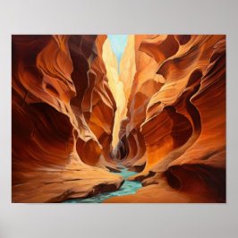 Slot Canyons Utah Landscape Art Impressão